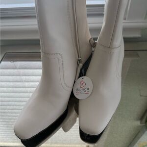 Blondo Elegant Cream Heeled Boots